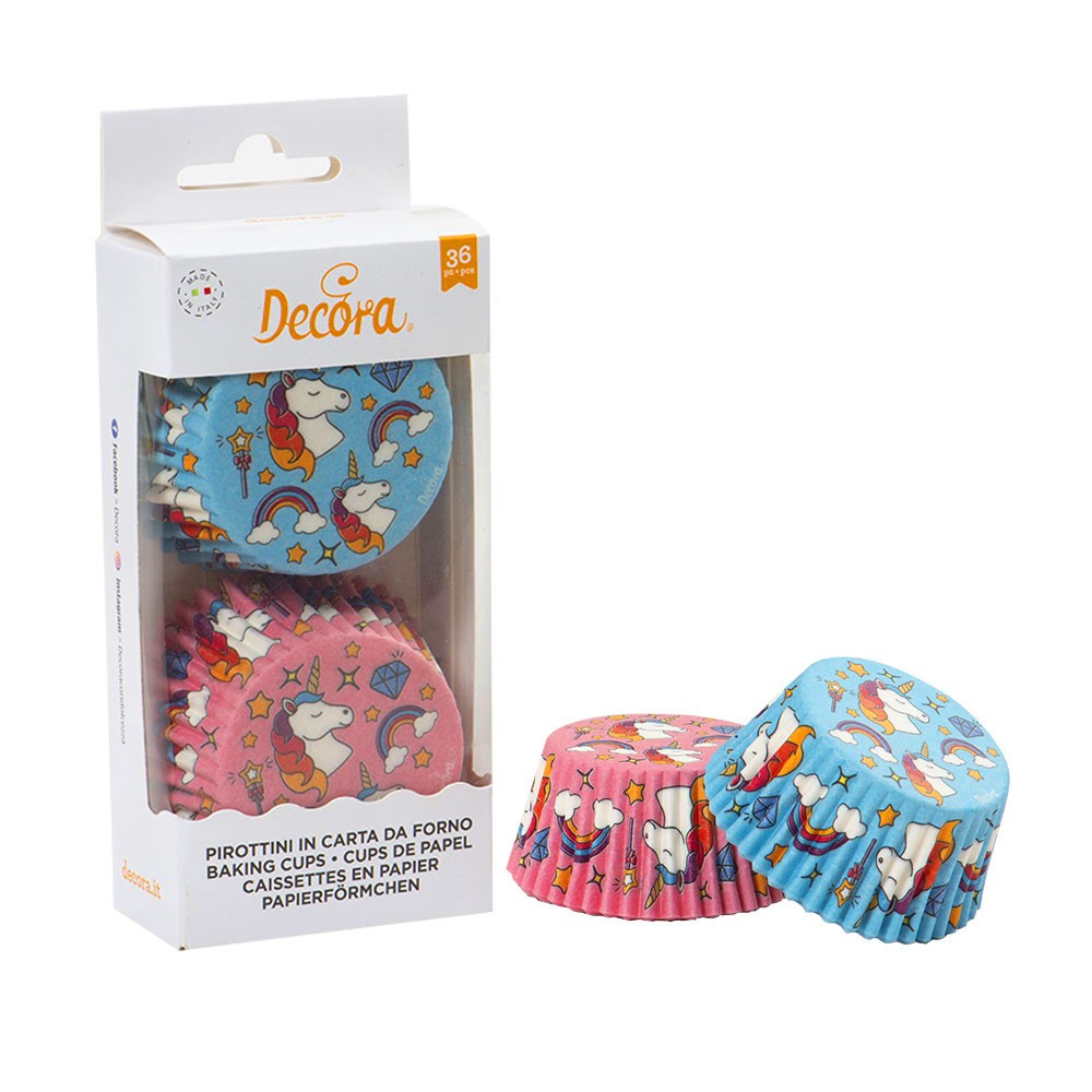 Decora Muffinsformer -Enhjørning- pk/36