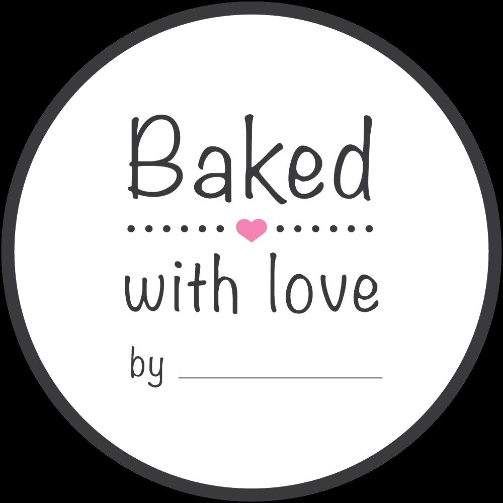 Klistermerker -Baked with love- pk/100