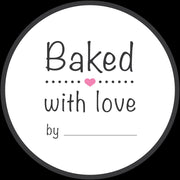 Klistermerker -Baked with love- pk/100