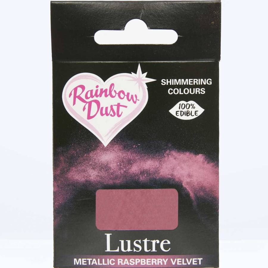 edible lustre metallisk rapsberry velvet