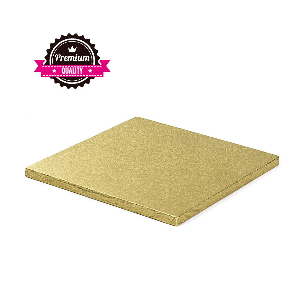 Kake Drum Kvadrat Gull 40cm