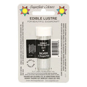 Sugarflair spiselig glitter Silver, 2g