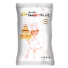 SmartFlex Hvit fondant Velvet Vanilje, 1kg Den hvite SmartFlex-fondanten med vaniljesmak er enkel å håndtere og passer perfekt til å trekke kaker, lage figurer eller annen form for dekorasjon. Fondanten kan rulles ut veldig tynt. Det rives ikke, sprekker eller kleber seg ikke under rulling. Overflaten er perfekt homogen med en fløyelsfølelse. Den kan brukes i forskjellige temperaturområder fra Mid