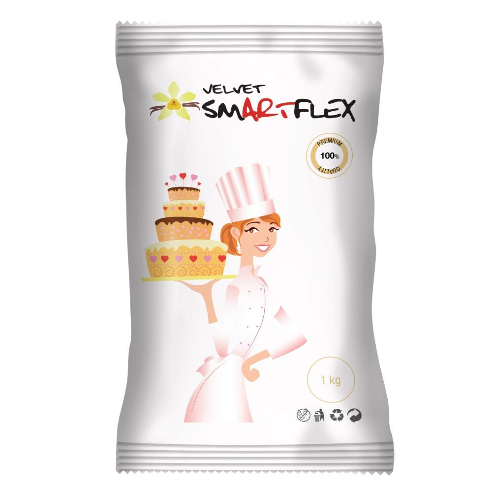 SmartFlex Hvit fondant Velvet Vanilje, 1kg