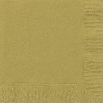 Gullfarget - servietter -33x33cm- 20 stk