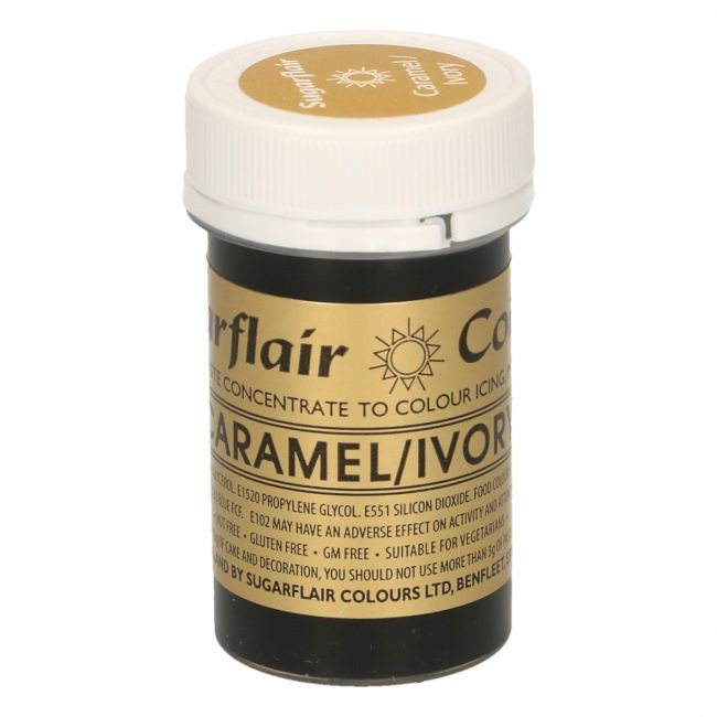Sugarflair pastafarge Caramel/Ivory, 25g