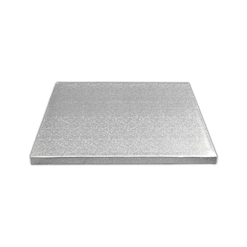 Kake Drum Kvadrat Sølv 40cm