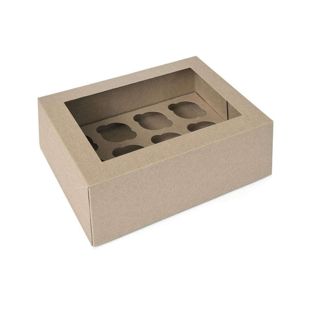 House of Marie Mini Cupcake Boks 24 - Kraft pk/2