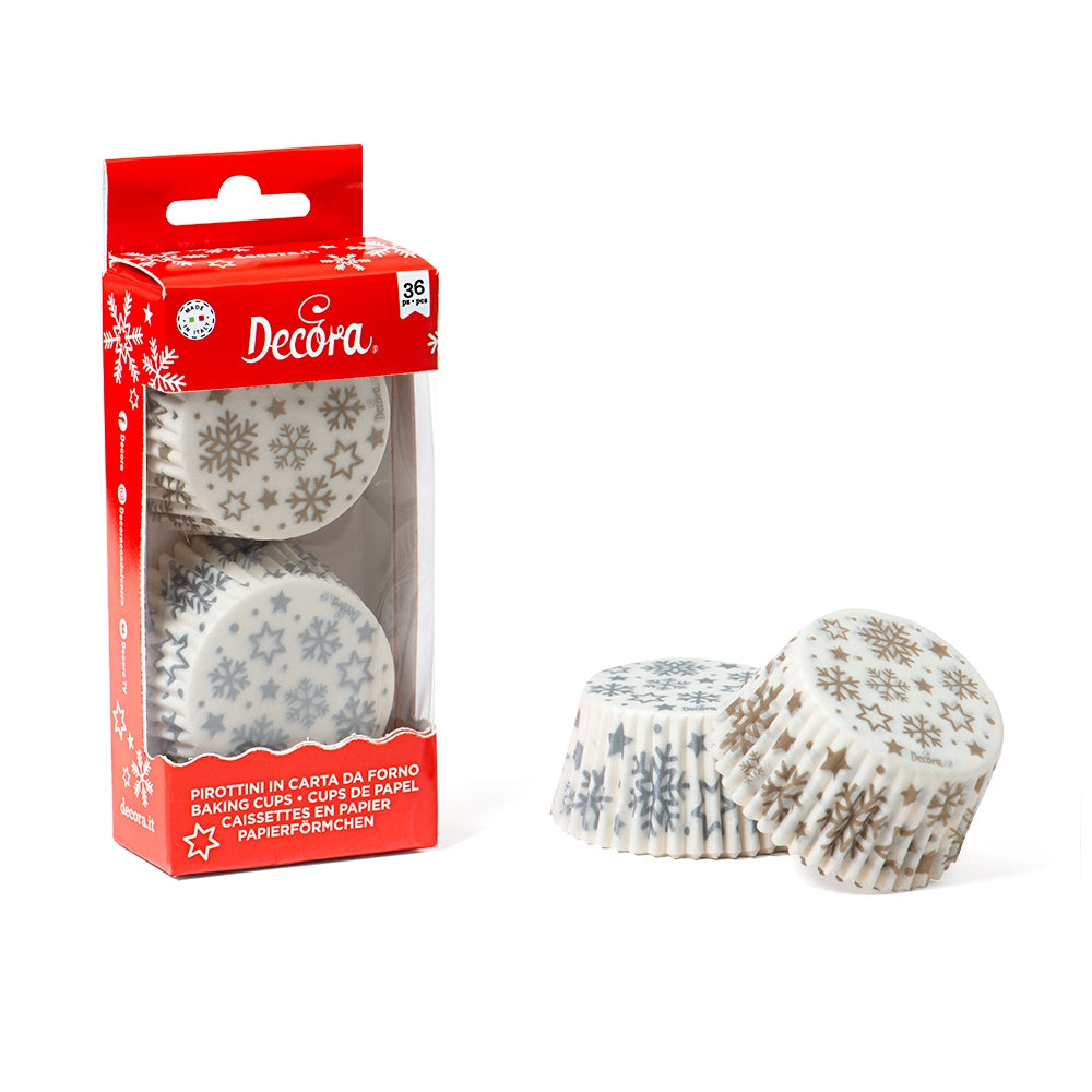 Decora Muffinsformer, Standard - Snøkrystaller pk/36