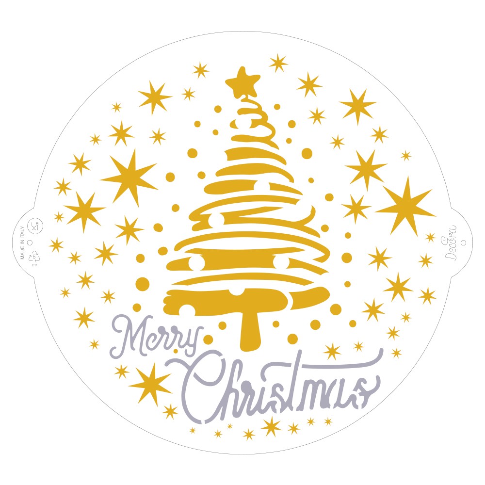 Decora kakestensil -Merry Christmas- Ø25cm