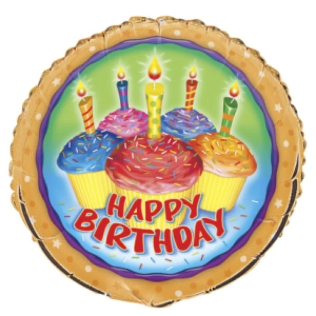 Folieballong, Happy Birthday -Muffins- – produktbilde