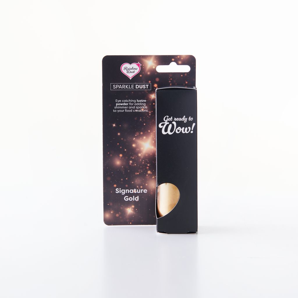Rainbow Dust Pumpe-spray med spiselig gullglitter, Signature Gold, 10g