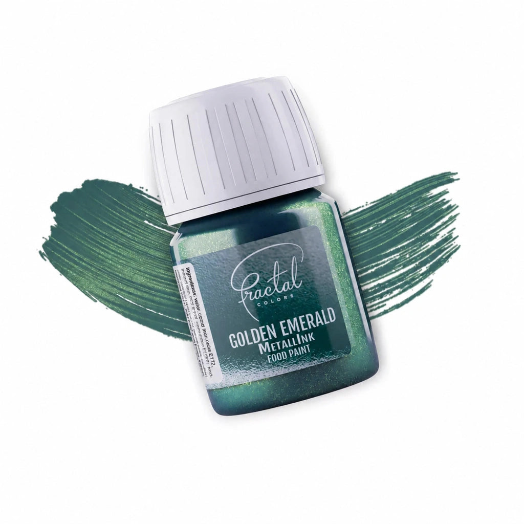 Fractal MetallInk Golden Emerald med fargeprøve
