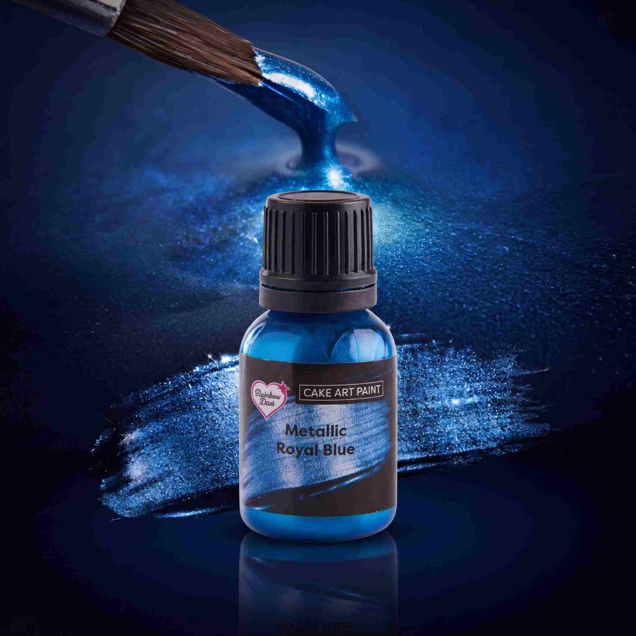 Spiselig maling Metallisk Kongeblå 25ml