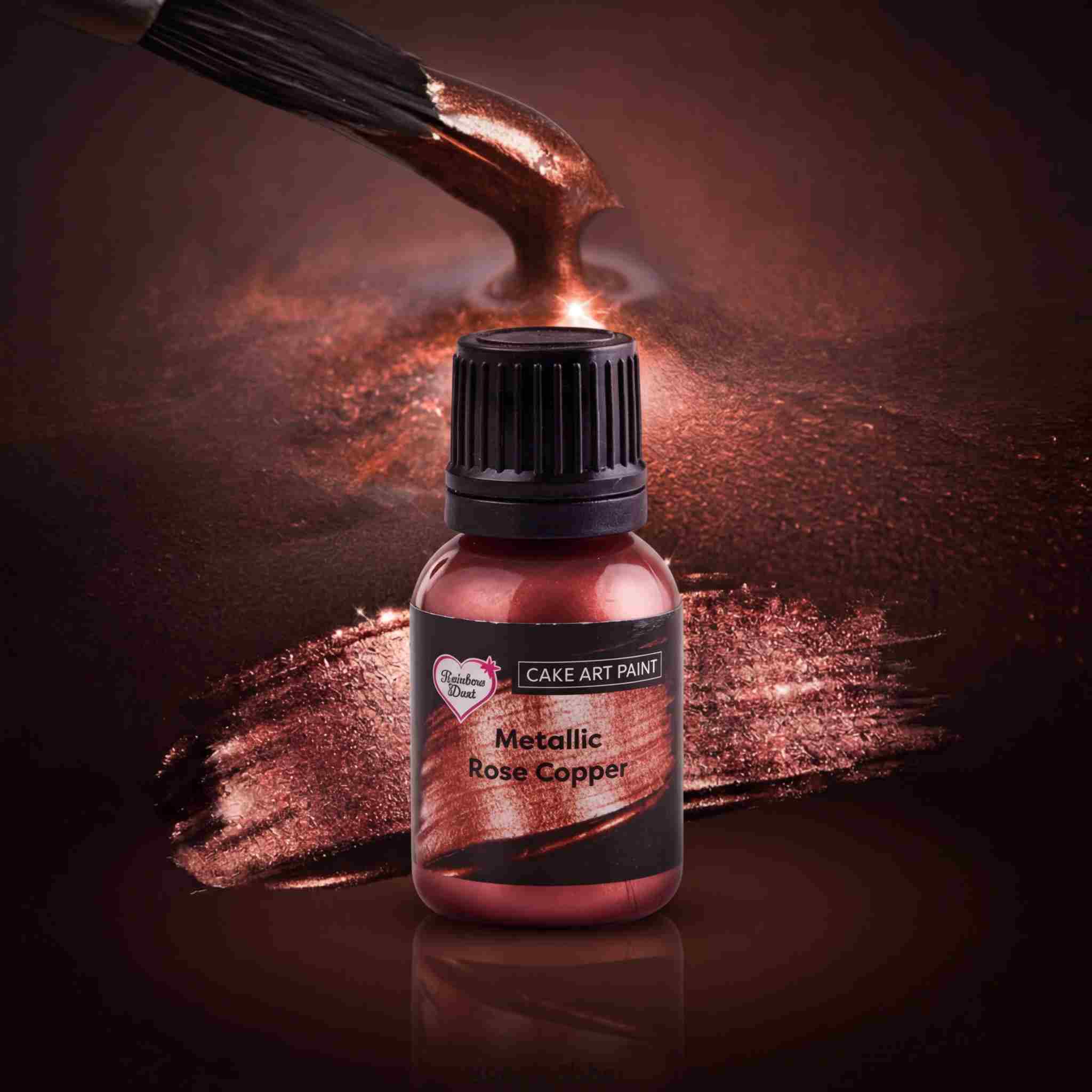 Spiselig maling Metallic Rosa Kobber 25ml