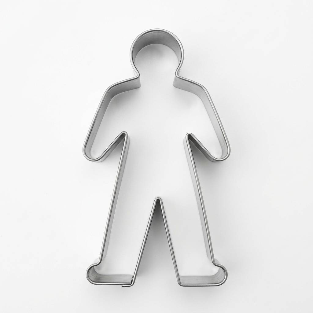 Pepperkakeform mann stor - 10cm