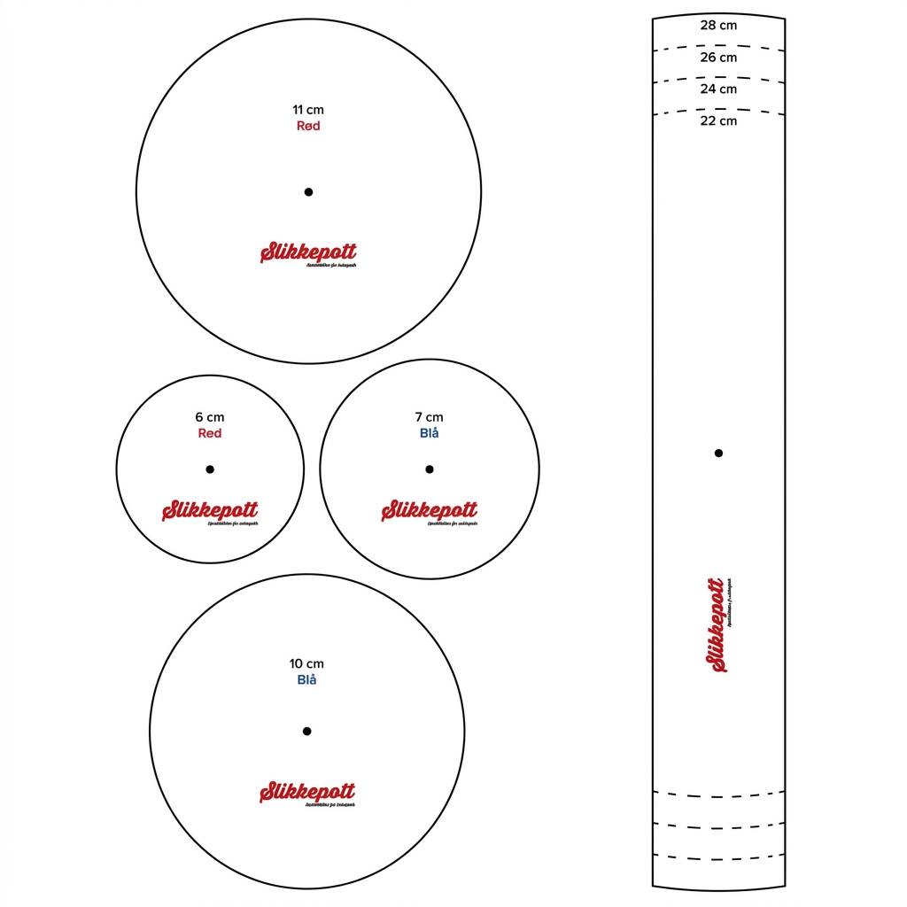 Malsett til Flaggkake, papp