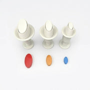 Miniutstikkere med stempel - Oval pk/3