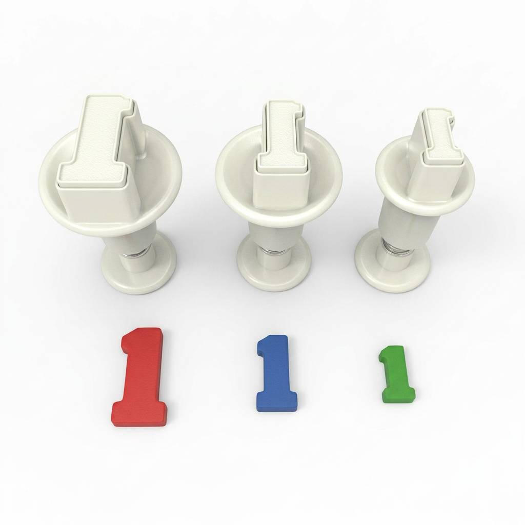 Miniutstikkere med stempel - Nr. 1 pk/3