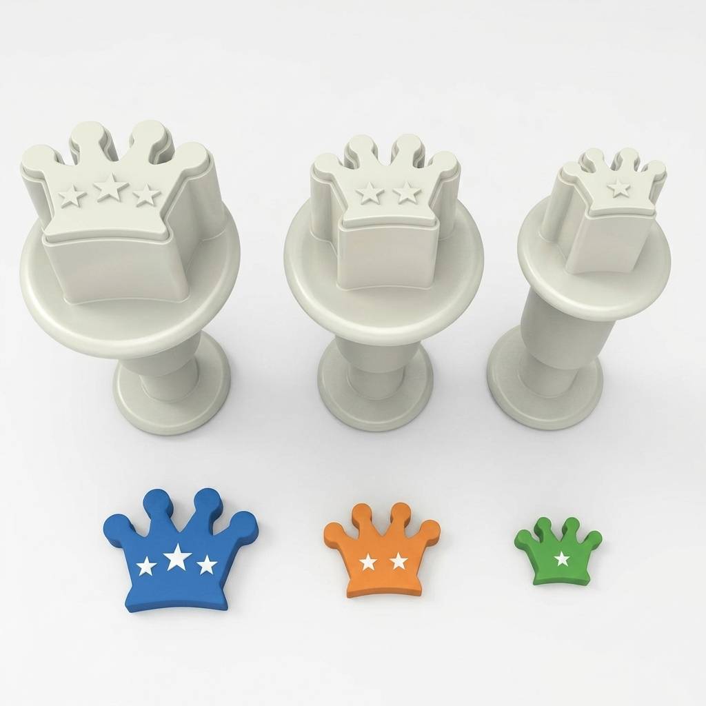 Miniutstikkere med stempel - Konge pk/3