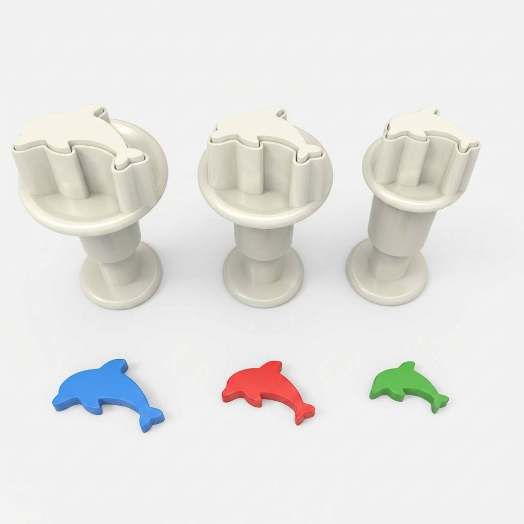Miniutstikkere med stempel - Delfin pk/3