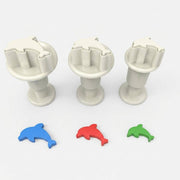 Miniutstikkere med stempel - Delfin pk/3