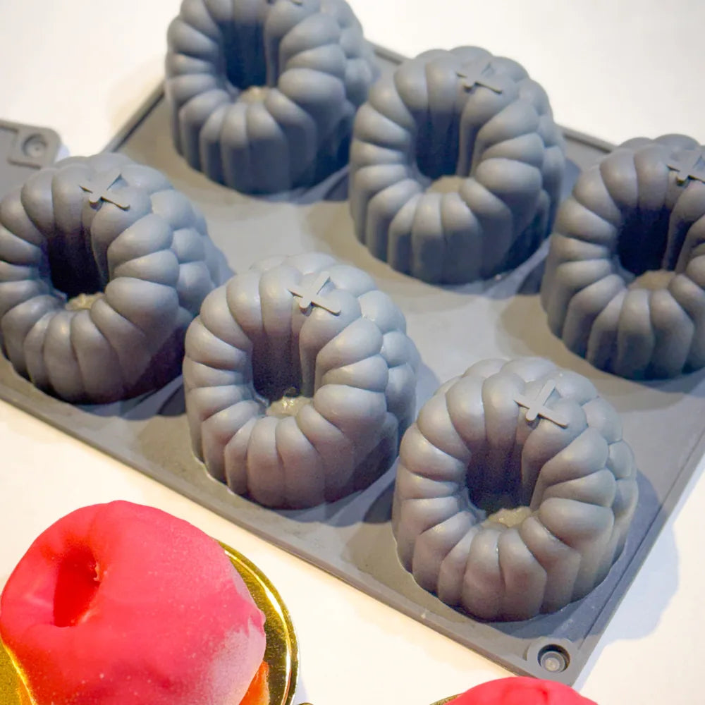 Silikonform til å lage bringebærdessert