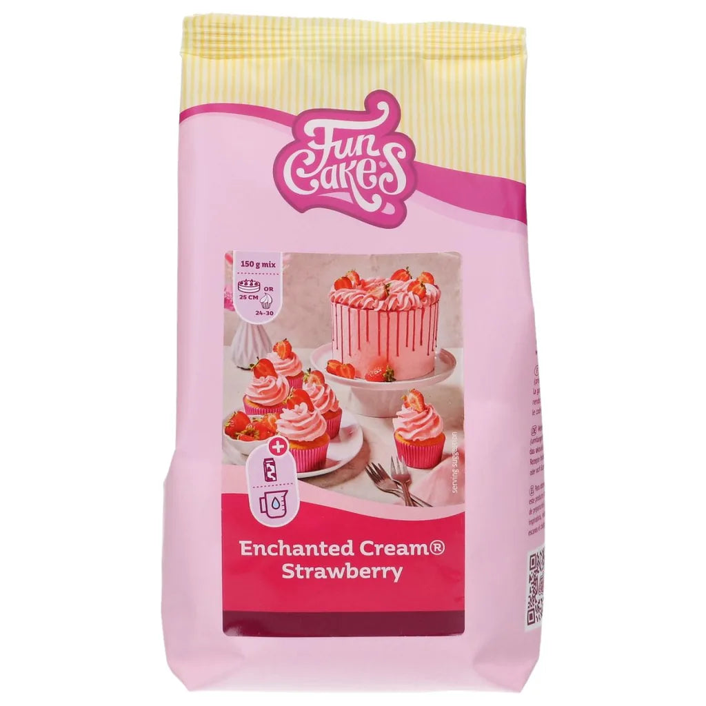 FunCakes Mix for Enchanted Cream Jordbær 450g – pose