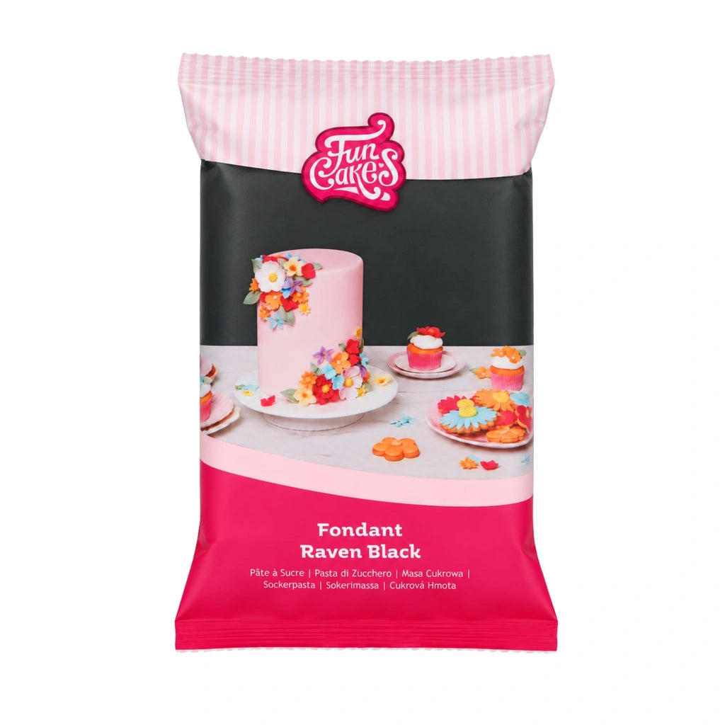FunCakes svart fondant Raven Black, 1 kg