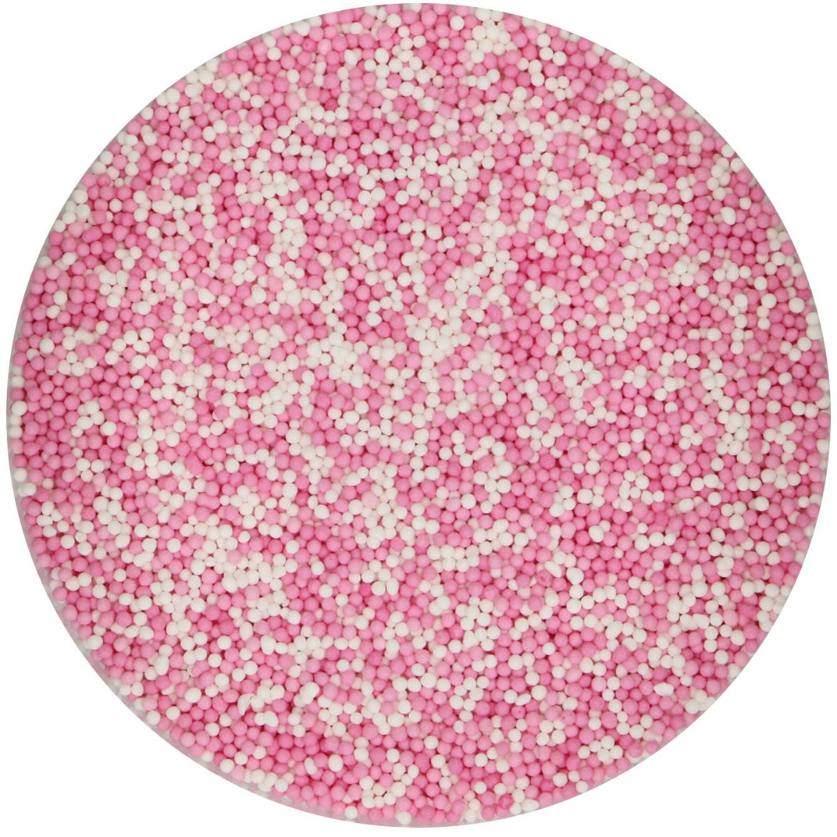 funcakes glutenfri kakestrø nonpareiles baby pink