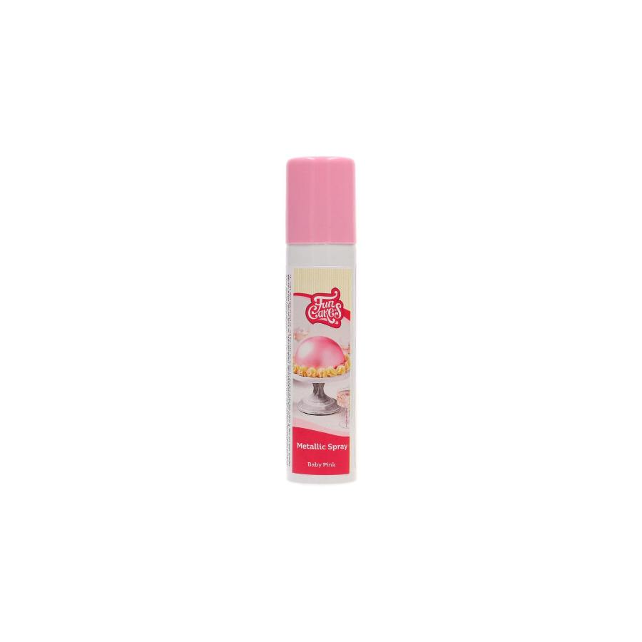 funcakes metallisk fargespray baby rosa