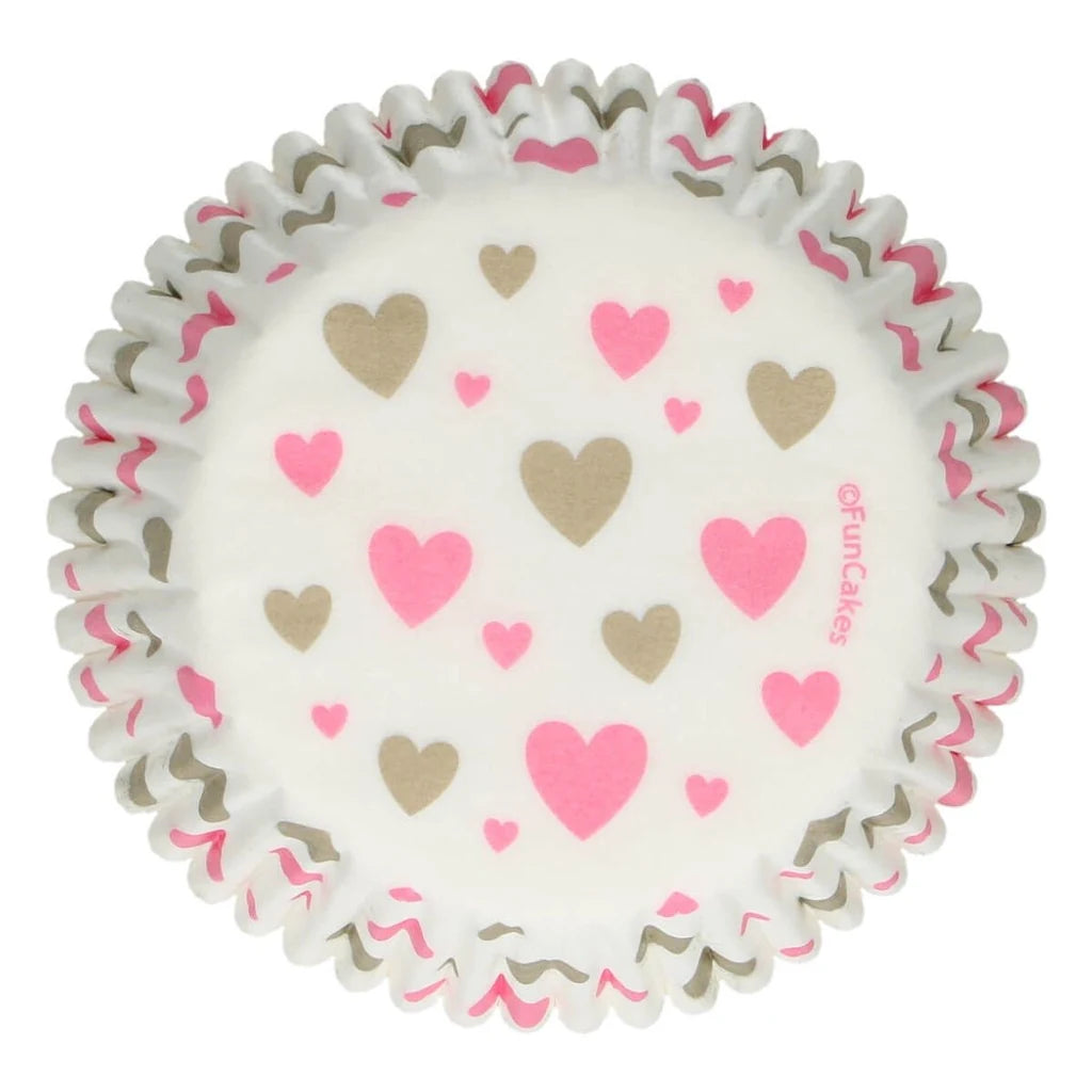 Produktbilde av FunCakes Muffinsformer Hjerter -rosa og beige- pk/48