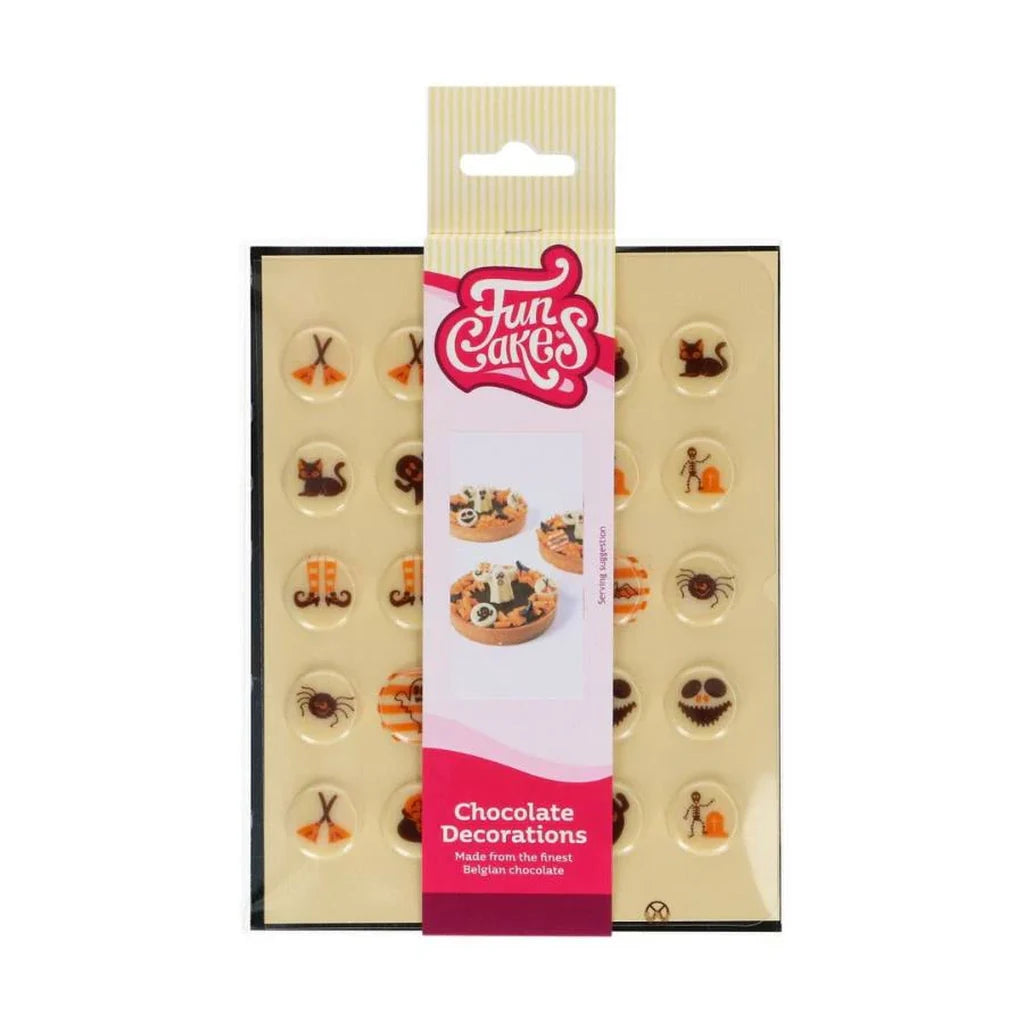 FunCakes Sjokolade Dekorasjoner Halloween Ø2cm pk/25 (B.F. 30.06.2026)