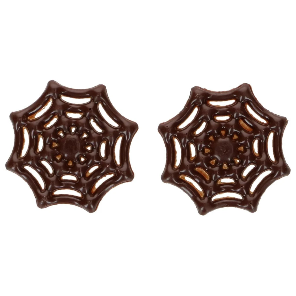 Seks edderkoppnett i belgisk sjokolade fra FunCakes
