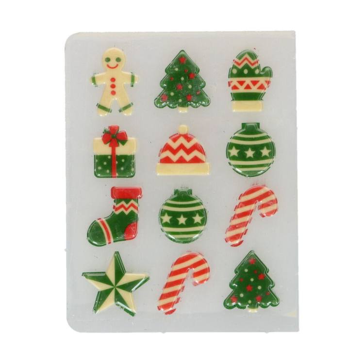 FunCakes Sjokolade Dekorasjoner -Julefigurer- pk/12