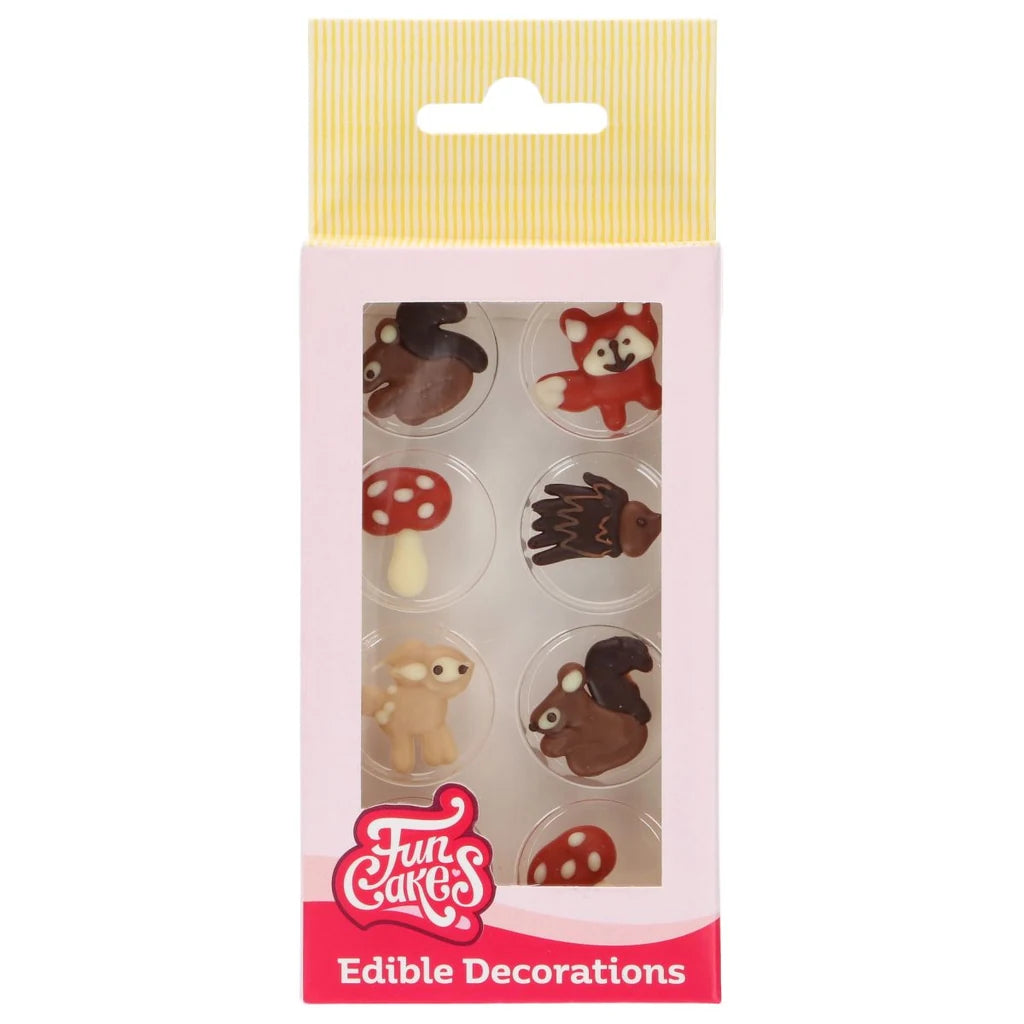 FunCakes skogsdyr i sjokolade, pakke med 8