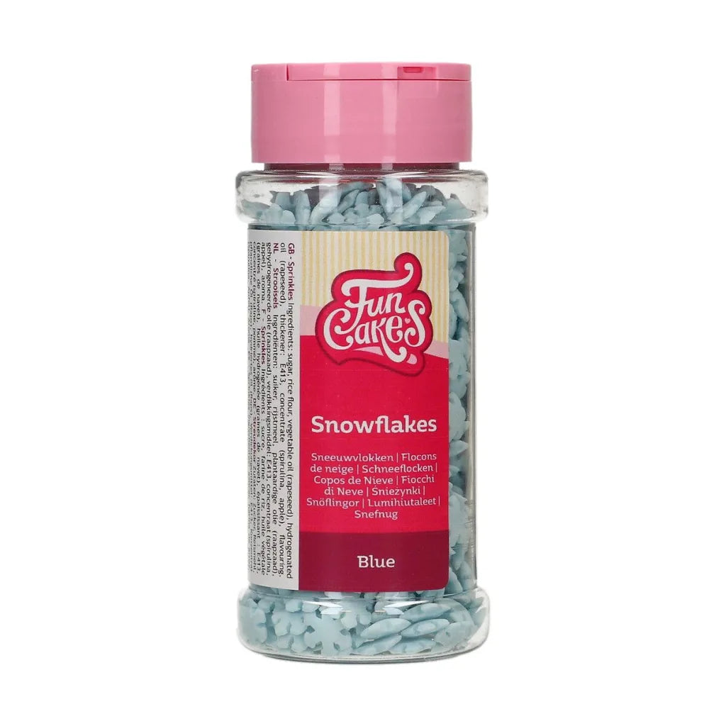 FunCakes snøfnuggstrøssel blå 50g