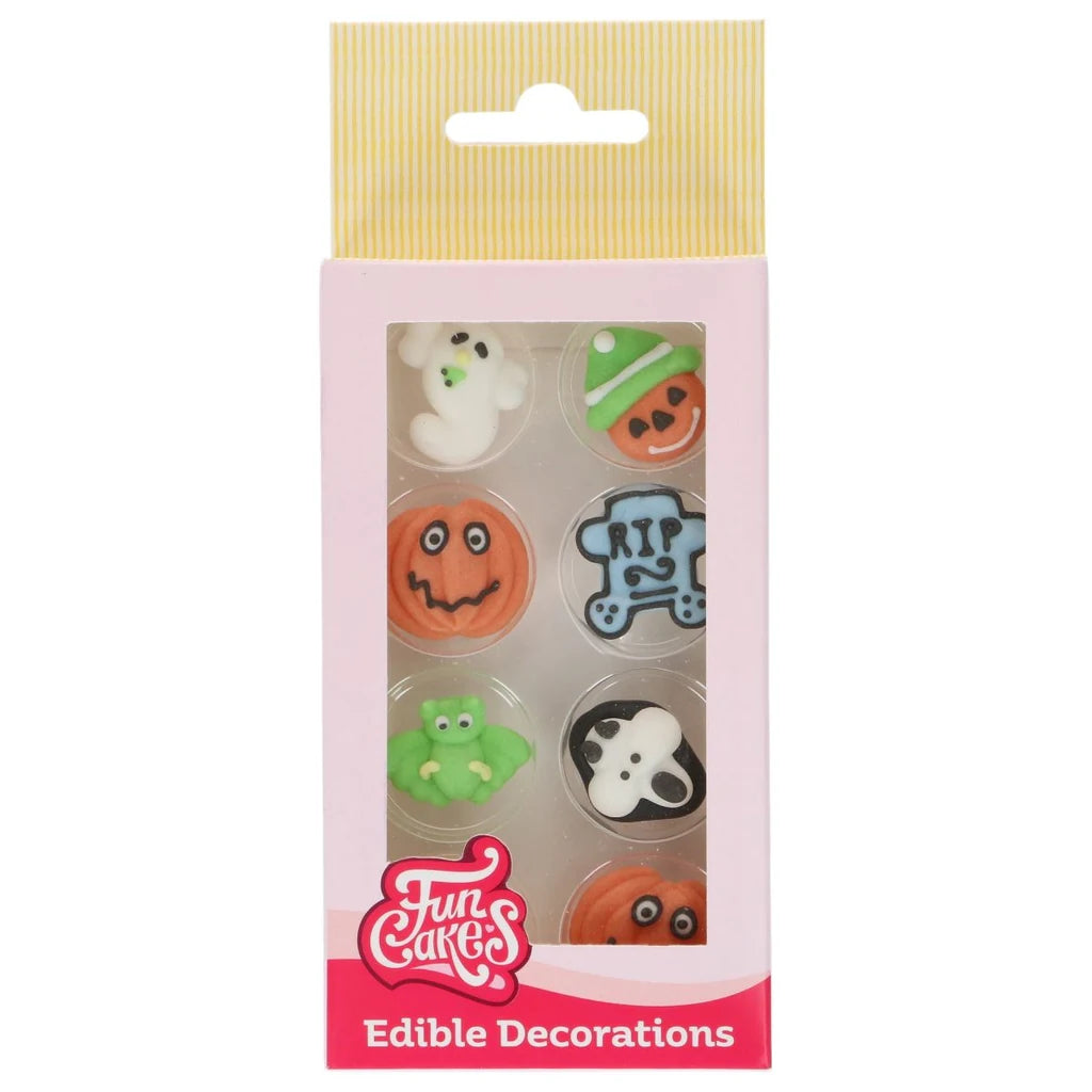 FunCakes sukkerdekorasjoner til Halloween, pakke med 8