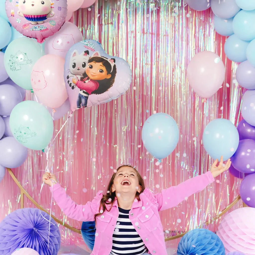 Gabby’s Dollhouse ballonger i pastellfarget bursdagsdekor