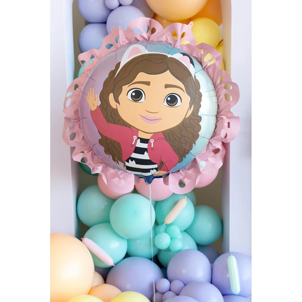 Gabby’s Dollhouse folieballong i pastellfarget ballongdekor