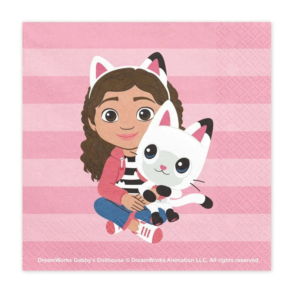 Gabby’s Dollhouse serviett med Gabby og Pandy Paws
