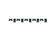 gamer banner med gameboy og spillkonsoll