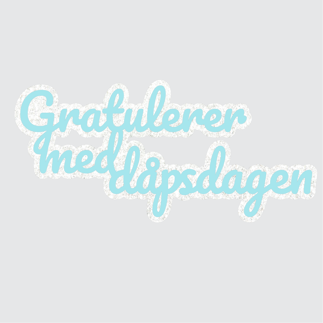 gratulerer med dåpsdagen blå illustrasjon