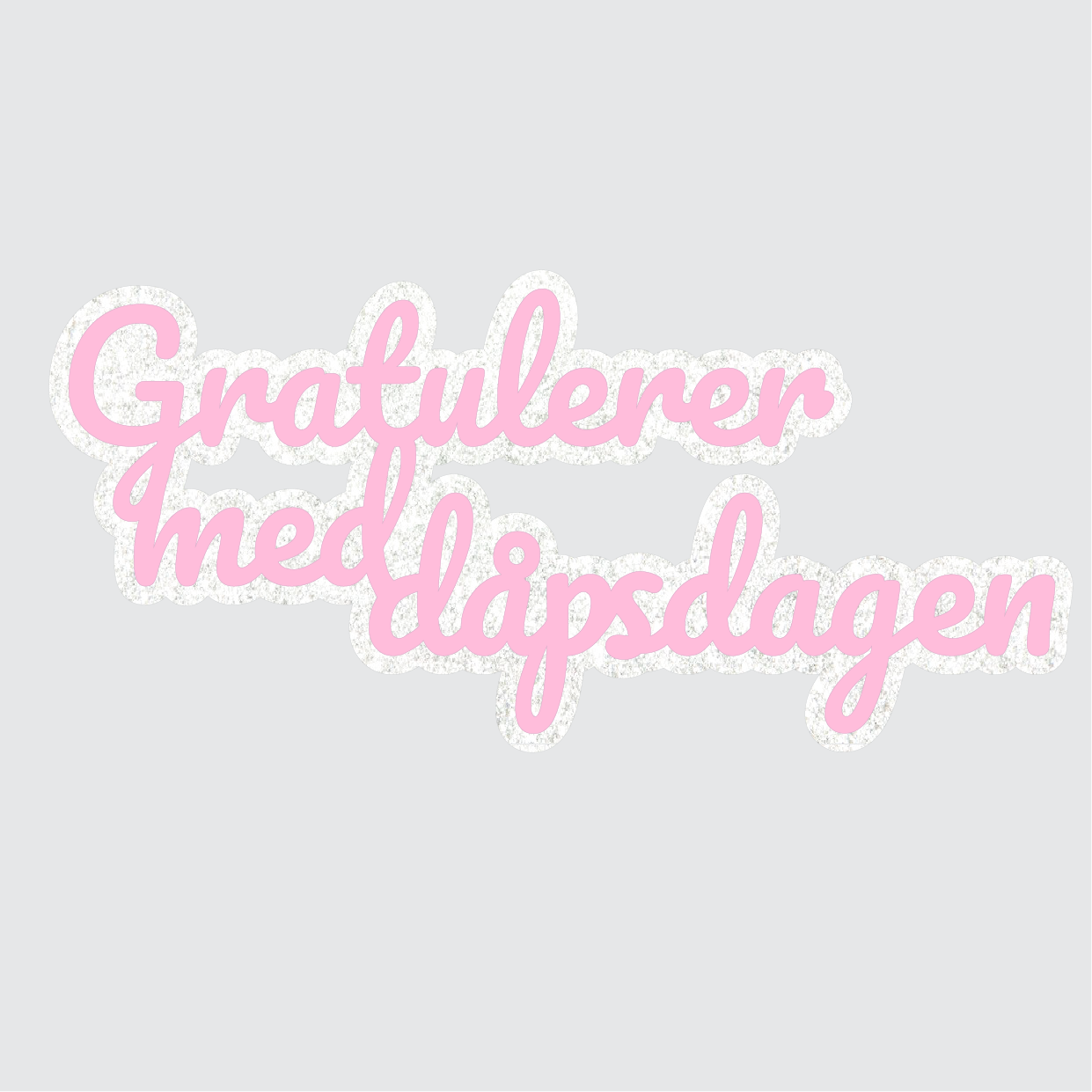 gratulerer med dåpsdagen rosa illustrasjon