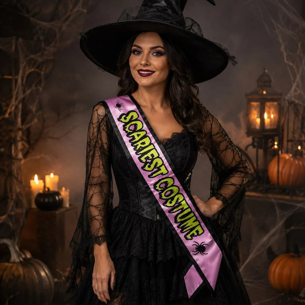Ordensbånd Scariest Costume brukt til heksekostyme