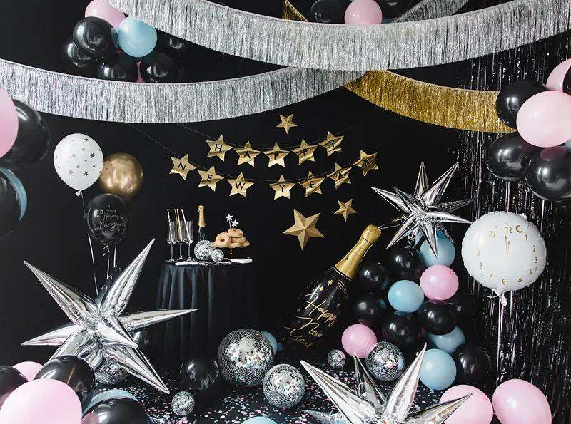 happy new year banner av gull stjerner