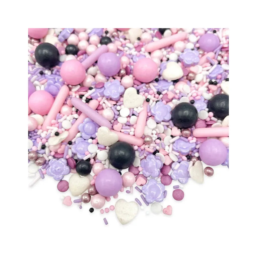 Happy Sprinkles Kakestrø -Very Blueberry- 90g – nærbilde av strøsselblandingen