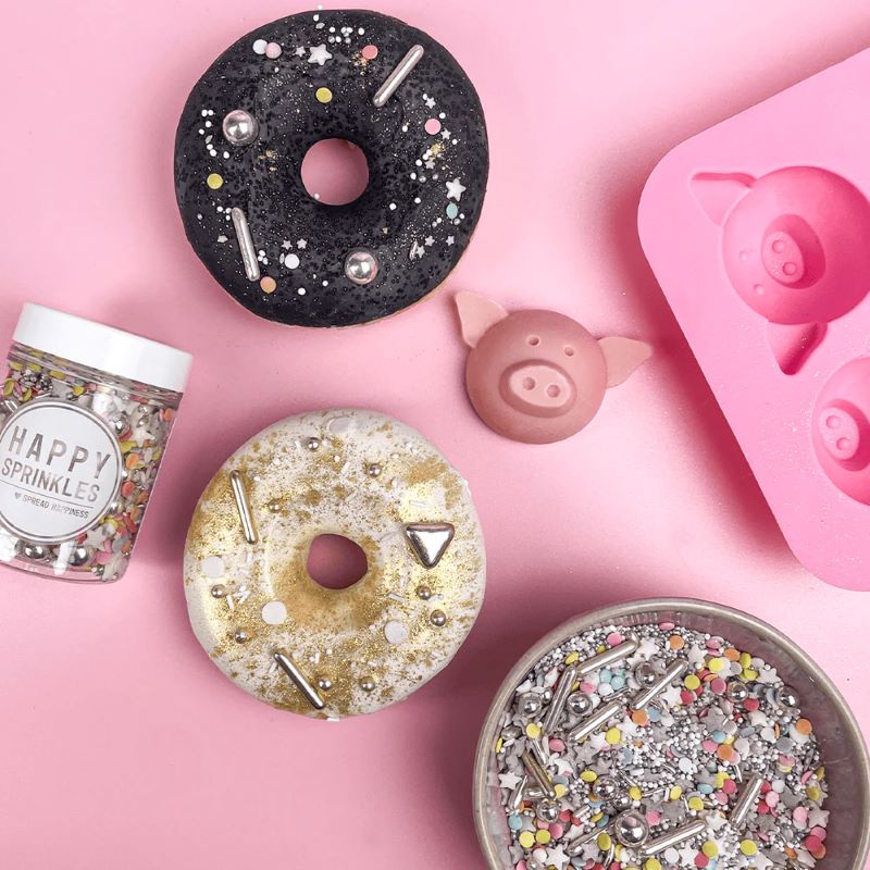 Happy Sprinkle griser silikonform