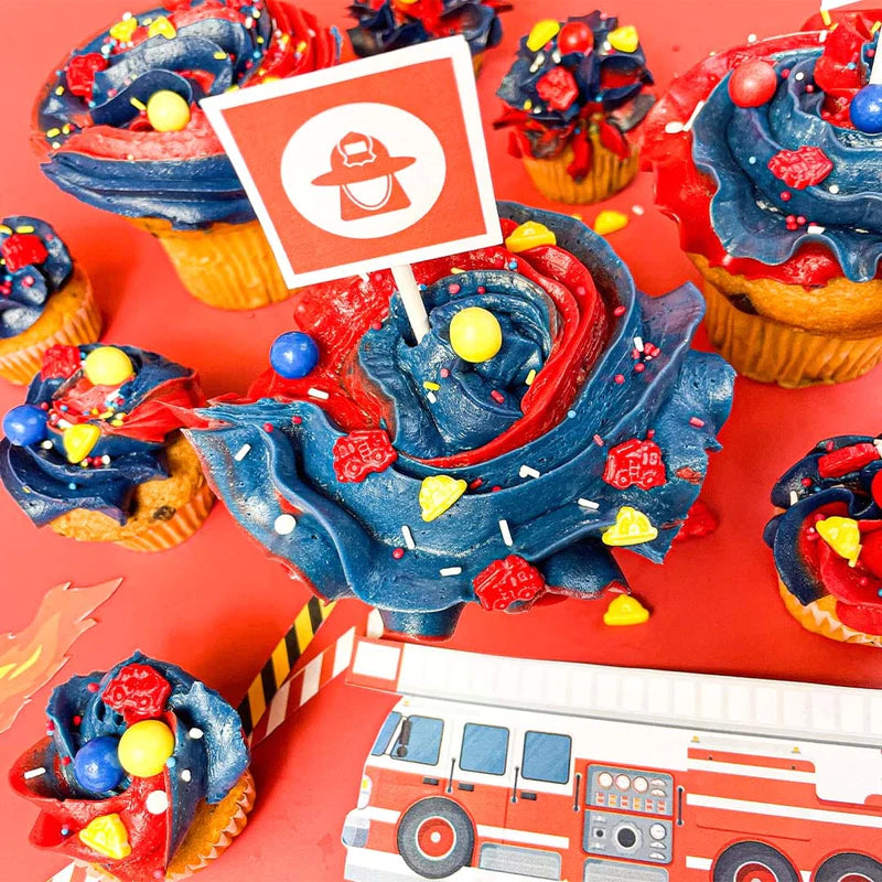 Kakestrøssel på brannman cupcakes