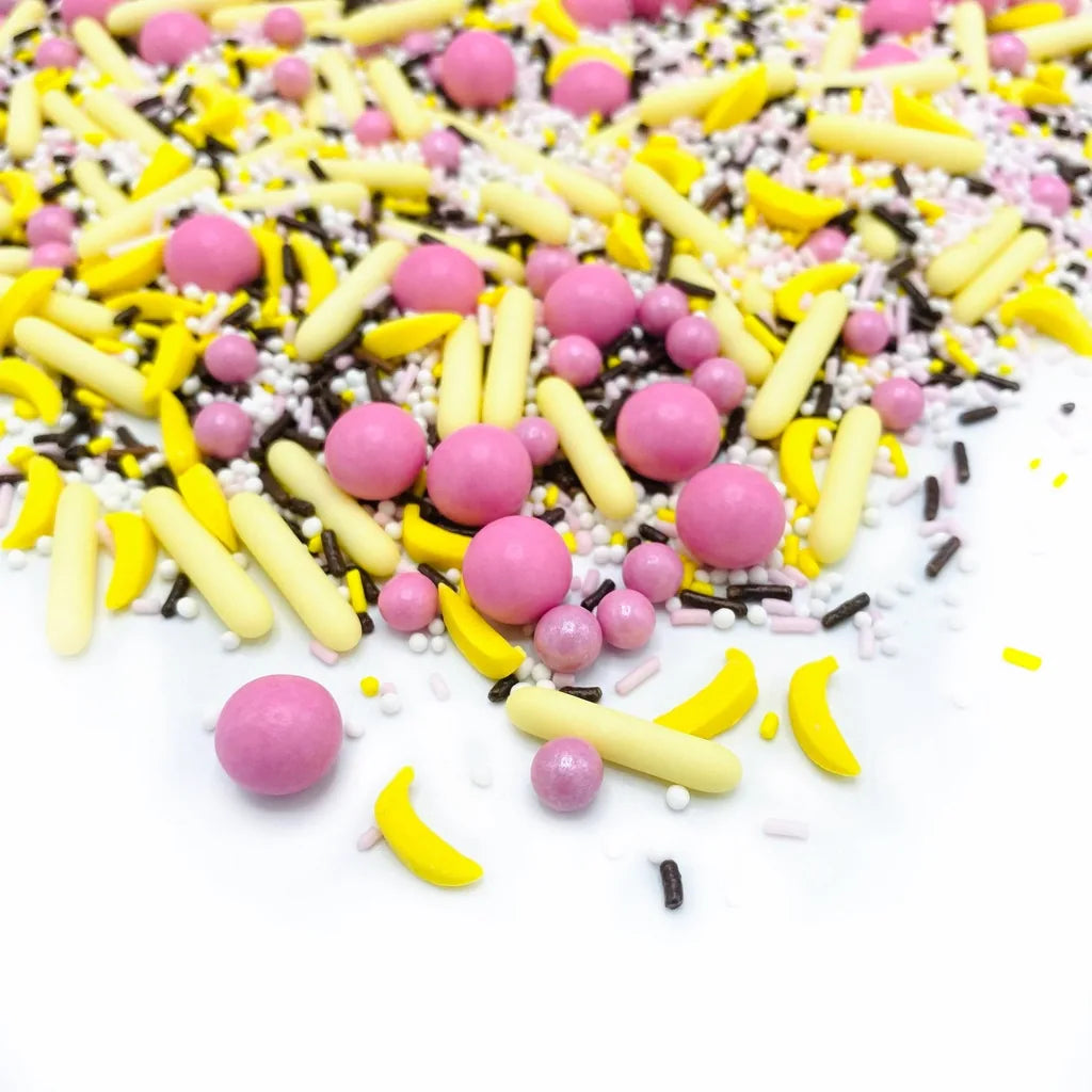 Happy Sprinkles Strøsselmiks - Banana Split 90g – nærbilde av strøsselblandingen